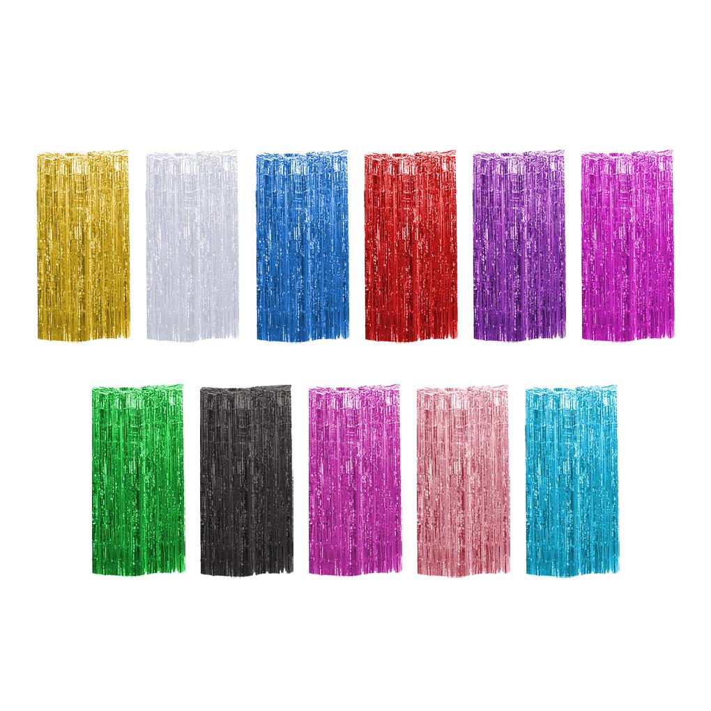 1 шт. Набор из 6,5 футов золотой алюминиевой фольги, ленточки, украшения для вечеринки по случаю дня рождения, занавеска с мишурой, фон, занавеска с бахромой