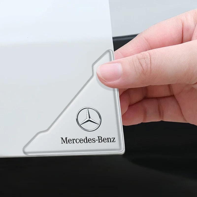 CEJ1 2025 Hot For Benz 2Pcs Car Door Corner Protection Sticker Cover Decal For Mercedes Benz AMG W203 W204 W205 W211 W212 W213 W218 W