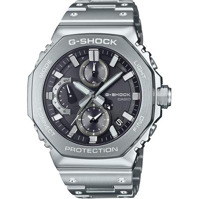 Casio G-Shock Полностью металлический Хронограф Bluetooth Tough Solar Мужские часы Серебристые