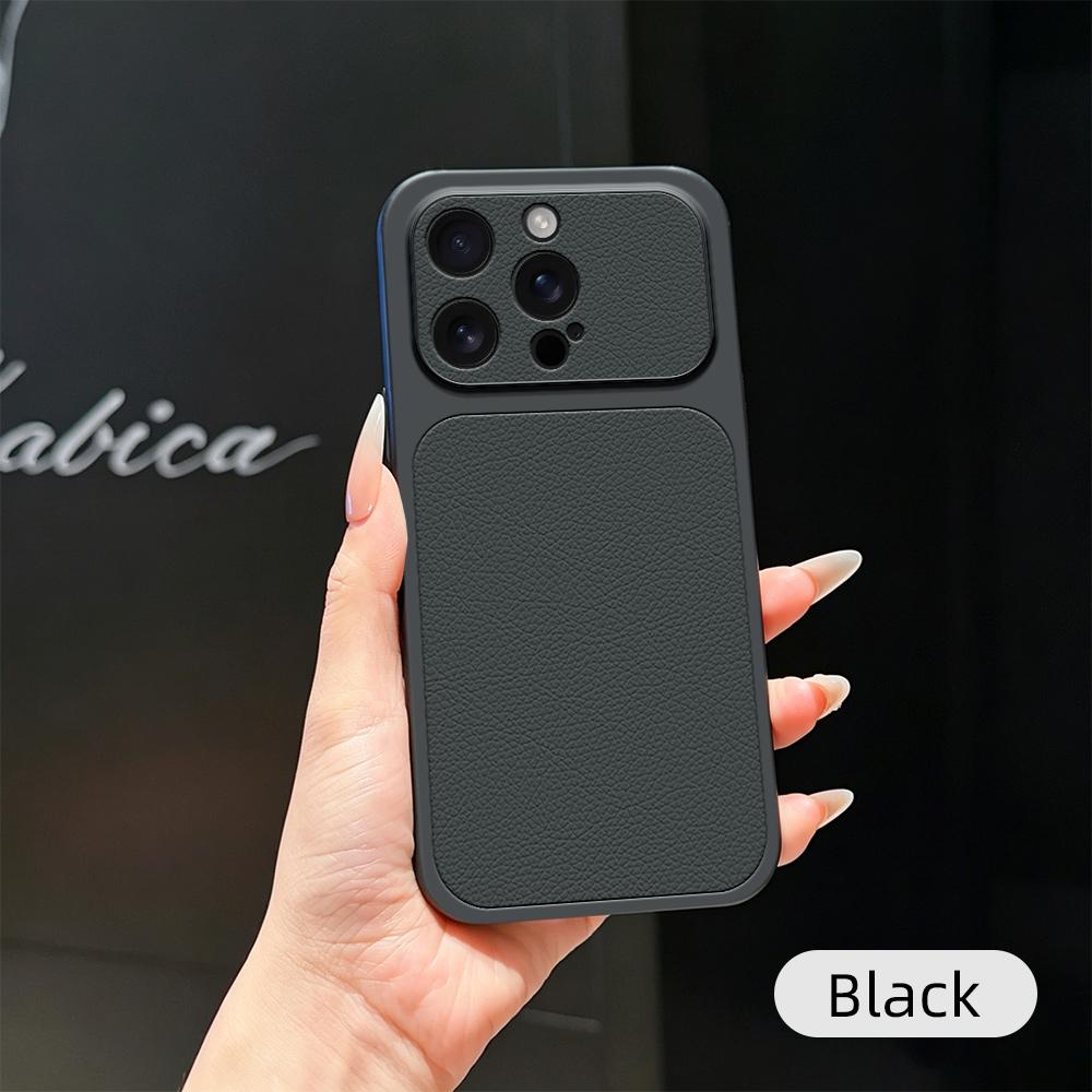Роскошный ударопрочный чехол из ПУ-кожи для iPhone 17 Air 16 15 14 Plus 13 12 11 Pro Max с защитой камеры, гибридный жесткий чехол с задней крышкой из ПК