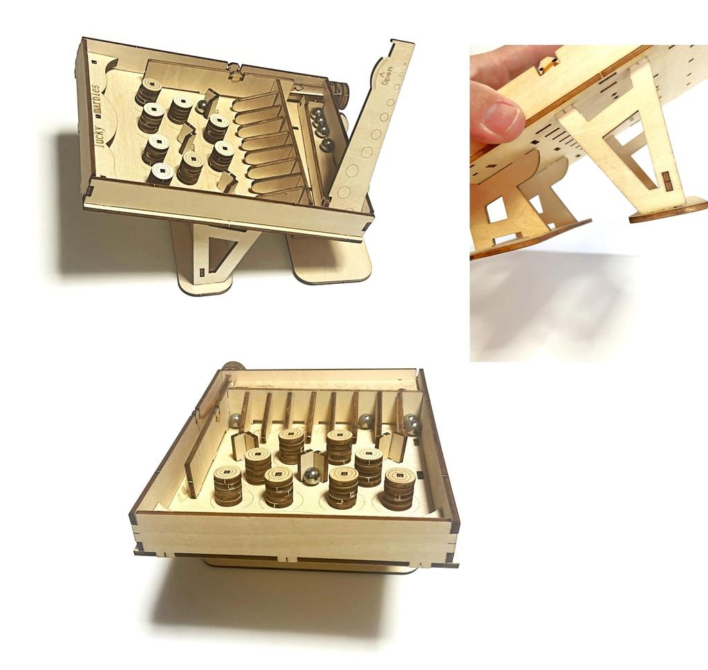 Wooden Pinball Puzzle Toy, Handmade Game Console, 3D Puzzle, Craft Kit, Small Pinball Machine