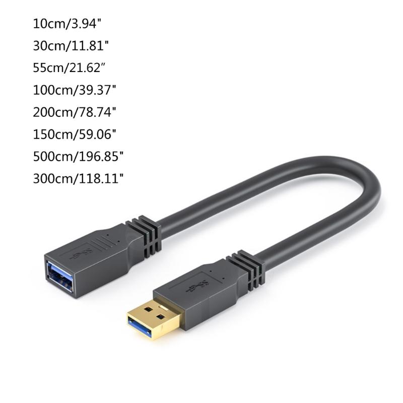 USB3.0 Extension Cord Extender Cable for PC,Laptop,TV,Phone,Hard Drive,Mouse,Keyboards, U Disk Durable Plastic Material