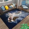 Diving Dog Underwater Design suitable as a non-slip mat for the living room or bedroom sofa
