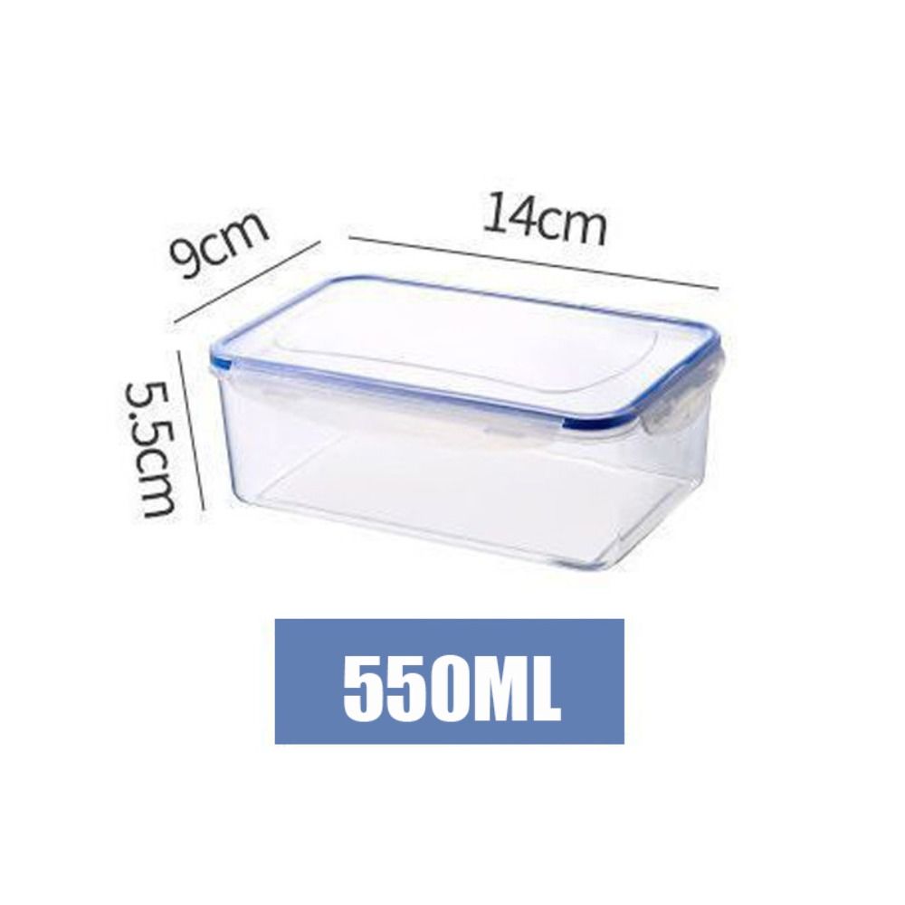 1/4PCS Sealed Rectangular Refrigerator Storage Box Plastic Microwave-heated Lunch Boxes