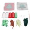 Latch Hook Kit Cute Christmas Tree Pattern DIY Crochet Cup Mat Soft Comfortable Colorful Latch Hook