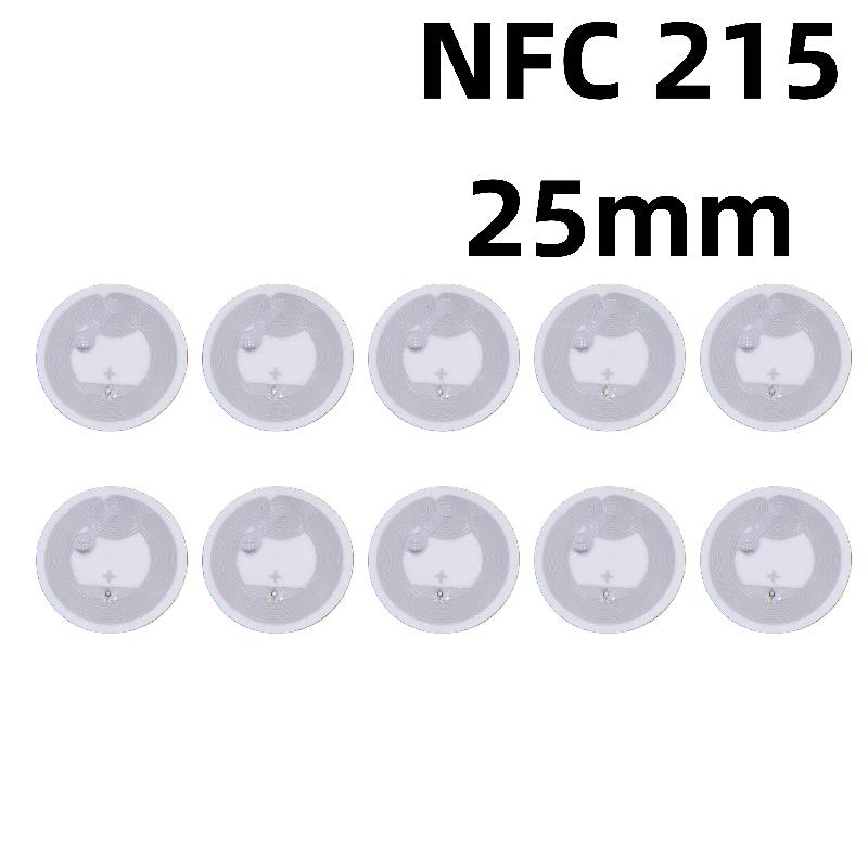10 шт. RFID-меток-стикеров Ntag215 NFC-метка 13,56 МГц Iso14443A Стикер для телефона Доступен RFID-клейкий стикер