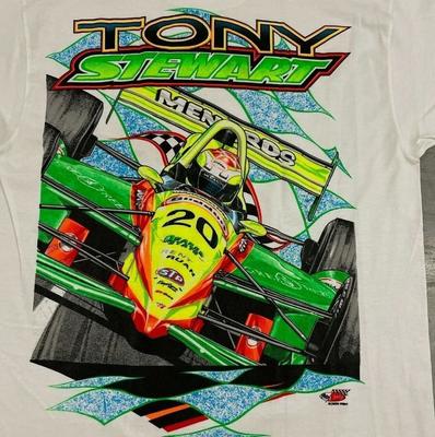 Винтажная футболка Nascar Tony Stewart Indy Car Гонки подарок для фаната унисекс полная ... Футболка Unisex