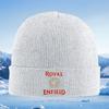 Классический бренд Royal Enfield символ дизайн черный фон Мужчины Женщины Унисекс Вязаная шапка Бини Шапка-свитер Зимняя Теплая