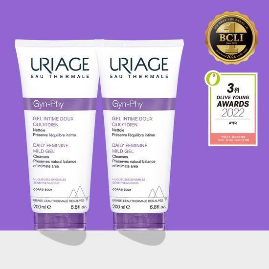 Выберите 1 из 6 видов освежающего геля для интимной гигиены Uriage Gyn-Phy(двойной / 50 мл подарок)