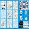 3D Christmas Snow Bear Window Clings - Cute Ice and Snow Bear Stickers for Glass