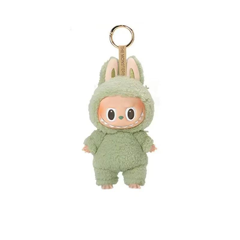 NEW INS Korea Pop Mart 17cm Labubu Cloth Mystery Box Blind Heartbeat Macaron Series Doll Labu Cloth Plush Backpack Pendant Girl Gift Phone Lanyard