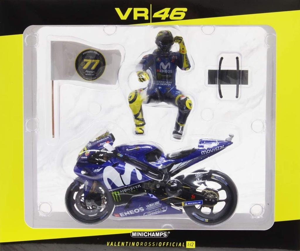Minichamps Yamaha 2018 MotoGP Гран-при Каталонии Росси в комплекте 1/12 YZR-M1 "MOVISTAR YAMAHA" #46 V. Фигура/Флаг