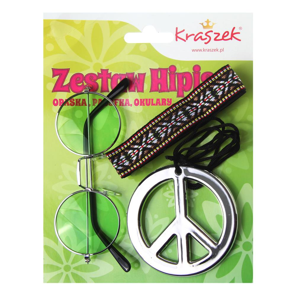 Hippie Set: Headband, Peace Sign, Glasses
