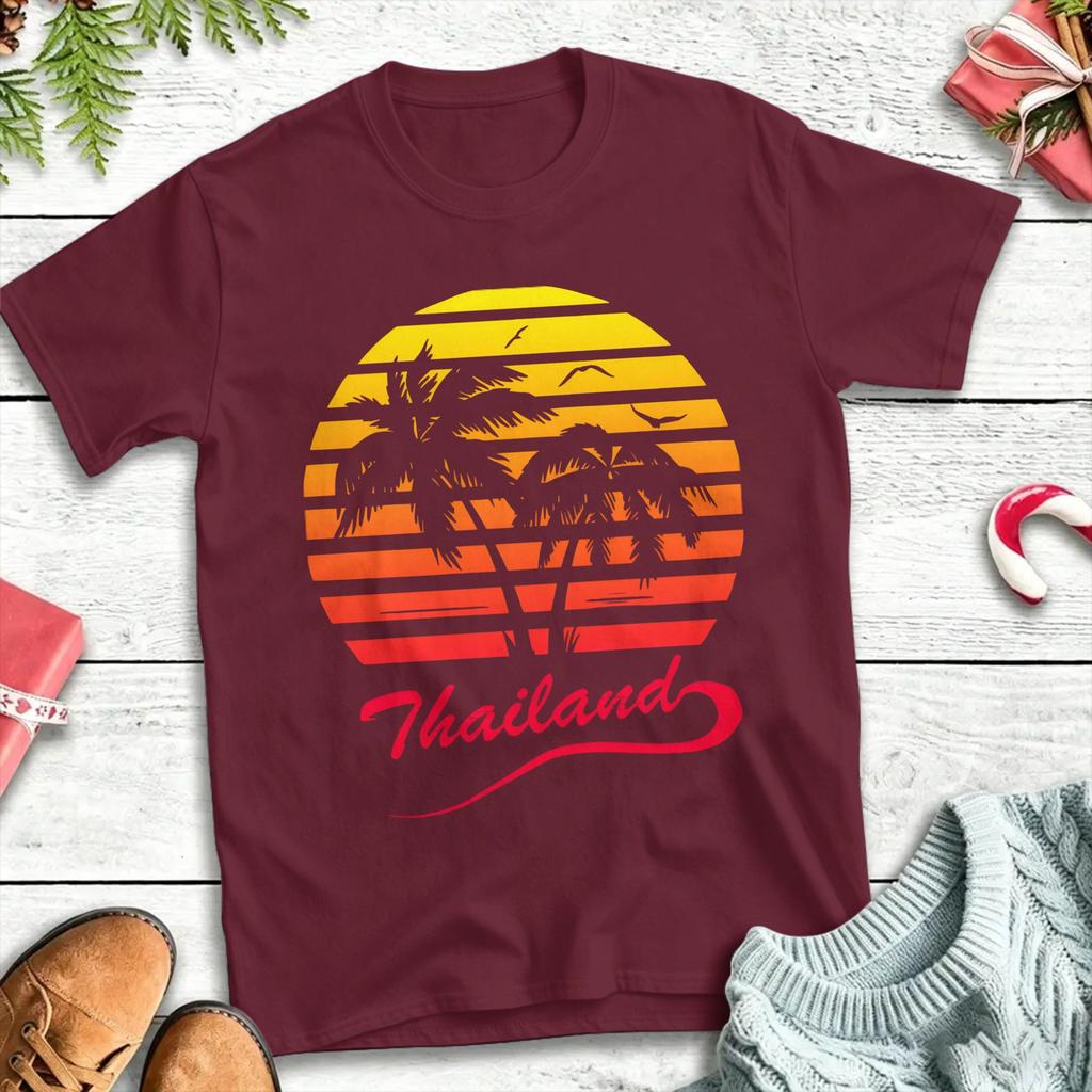 Casual T Shirt Summer Thailand (2) Trendy Cool T-Shirts  Cotton Tee Shirt for Man Y2K Fun Short Sleeve Top Tees