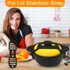 Silicone Pot Lid Strap Reusable Adjustable Heat-Resistant Lightweight Slow Cooker Lid Holder Strap Multifunctional Bundling Fixing Tie Kitchen Gadgets