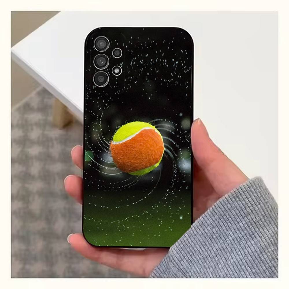Спортивный телефон для тенниса для Samsung S22, S25, S24, S23, Ultra, FE, Plus, S21, S20, S10, S9, Lite, Мягкий силикон, Черный
