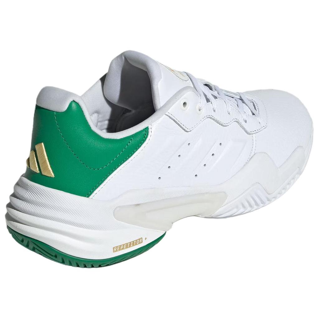 Adidas Barricade 13 Anti Slip Wear Resistant Low Top Tennis Shoes Men's White Green Sneakers JP7237