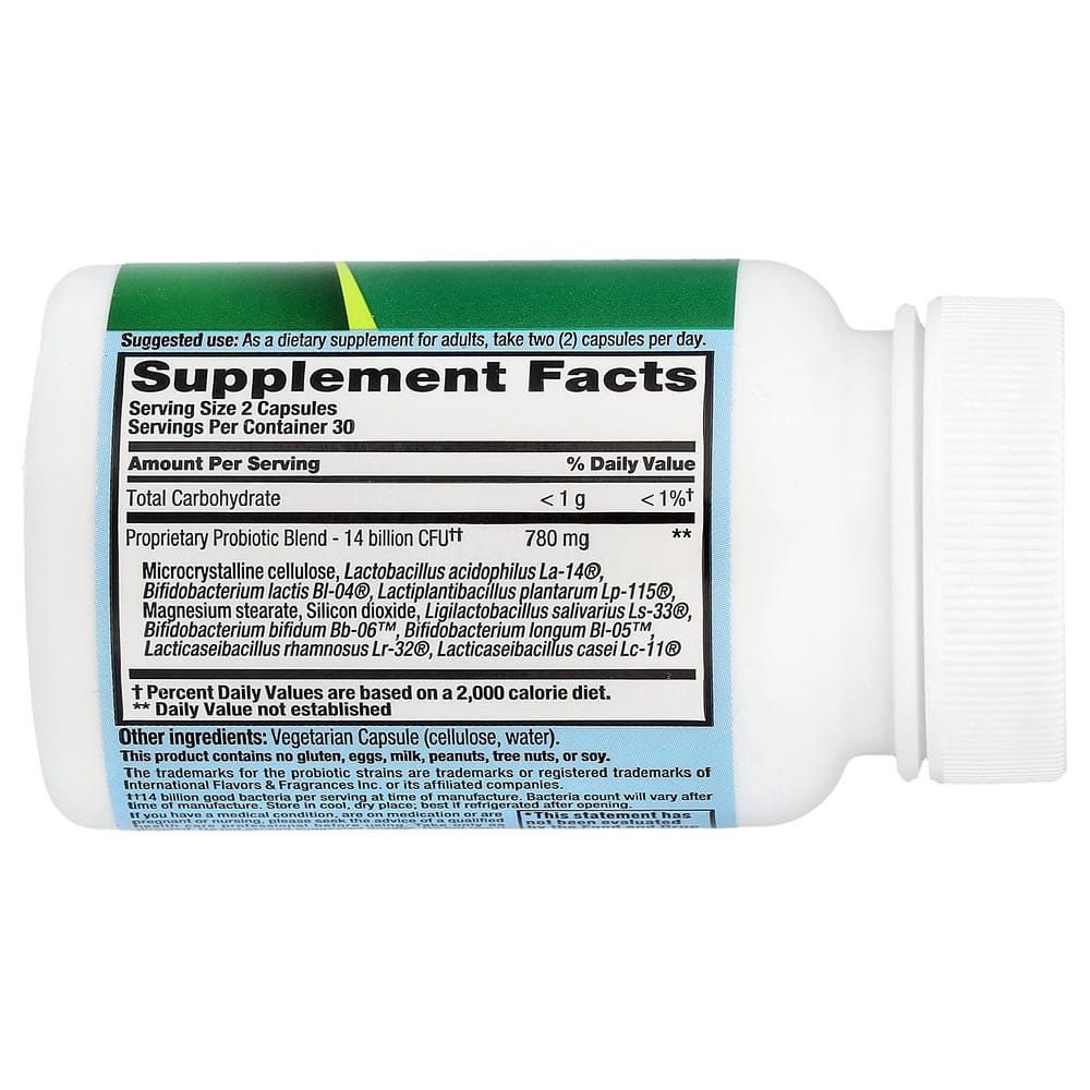 Nutrition Now PB8 Probiotic 14 Billion Veggie Capsules, 60 Count