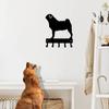 1pc Pug Dog Key Hooks & Keychain Holder - 6 Inch/9 Inch Wide Metal Wall Art for Wall-Mounted Keys