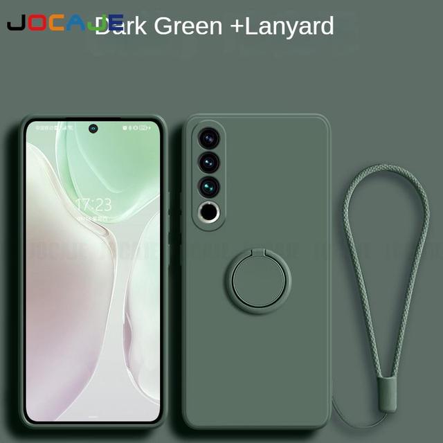 Чехлы для Meizu 20, жидкий силикон, магнитное кольцо, держатель для телефона, чехол-кронштейн для MEIZU 18 17 16 Plus 18S pro 18X, защитный ремешок для объектива камеры