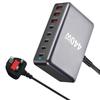 Настольное зарядное устройство 500 Вт на нитриде галлия с 8 портами: 6 USB-C и 2 USB-A
