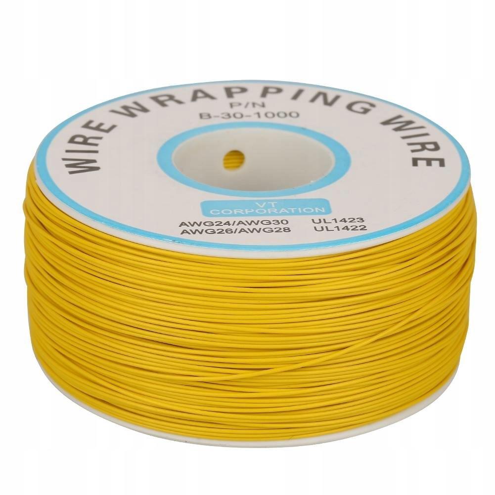 Kynar wire type AWG 0.25mm yellow 200m