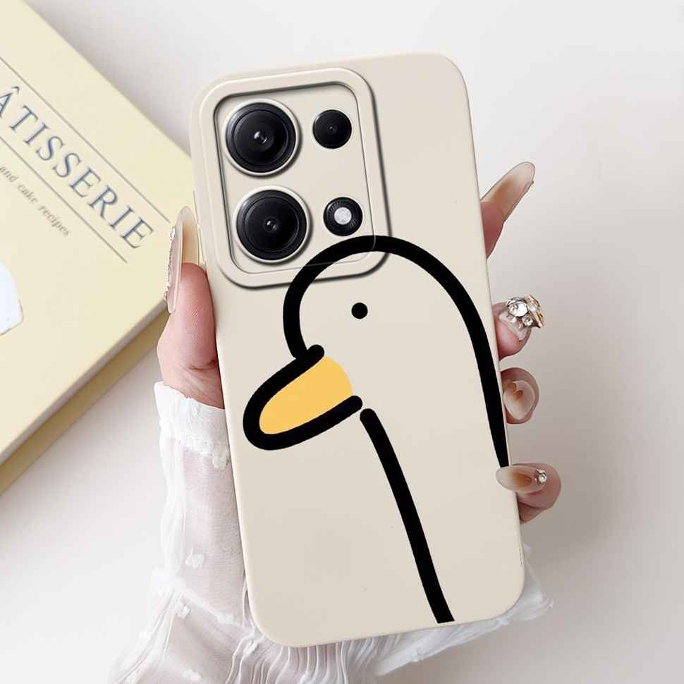 Простой силиконовый чехол для Redmi Note14s 4G Capa Милый панда кролик Ударопрочная задняя крышка для чехла телефона Xiaomi Redmi Note 14S
