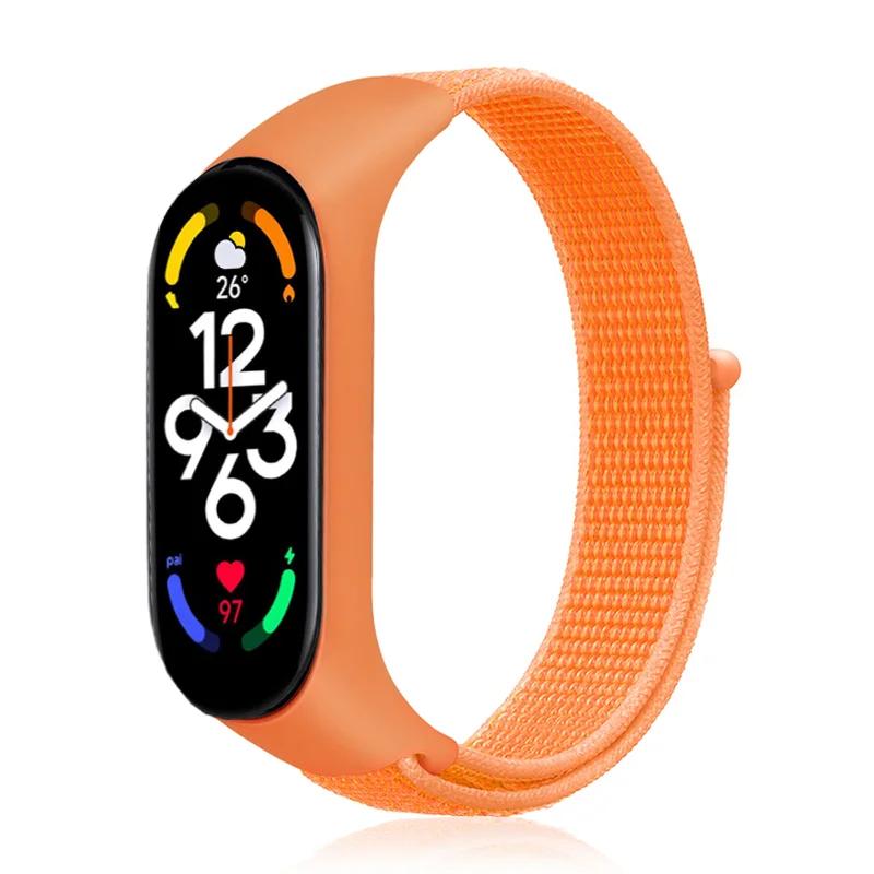 Нейлоновая петля для Xiaomi Mi Band 7-7 nfc smartwatch браслет Sport Miband7 Correa сменный браслет smart band 7 6 5 4 3 ремешок