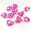 10Pcs Back Hole Peach Heart Dazzling UV Beads Three-dimensional Jewelry Accessories DIY Earrings Fashion Necklace Bracelet Materials Handmade