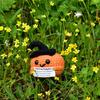 Crochet Positive Encouragement Pumpkin Dolls With Card Home Room Decor Handmade Knitted Pumpkin Desktop Decor Halloween Gifts