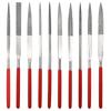 10Pcs Diamond Needle File Set 3x140mm Mini Needle File Kit for Stone Glass Metal Carving Craft Hand Tools Needle File Set