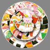 50 Sushi Graffiti Stickers Cartoon Cute Hand-painted Food Creative Decorative Water Cup Mobile Phone Gum Stickers