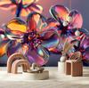 Wallpaper Glass flowers in pastel colors