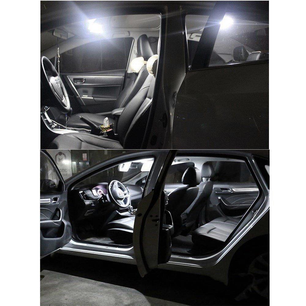 Сверхяркая 9SMD 5050 Белая светодиодная салонная лампа Купольный свет с 3 адаптерами 6 шт.