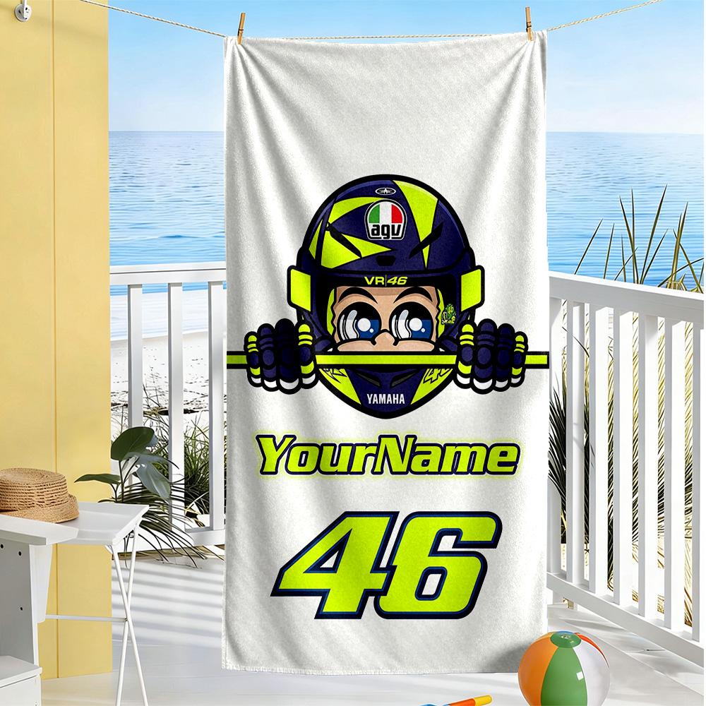 Doctor46 Personalized Name Beach Towel Soft Durable Quickdry For Beach Bathroom Outdoor Swimming Pool Camping Picnic Yoga Diving Vacation Accessories