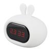 Милый ночник-будильник для детей, тренер по сну, выражение кролика, USB-перезаряжаемый, цветной силикон
