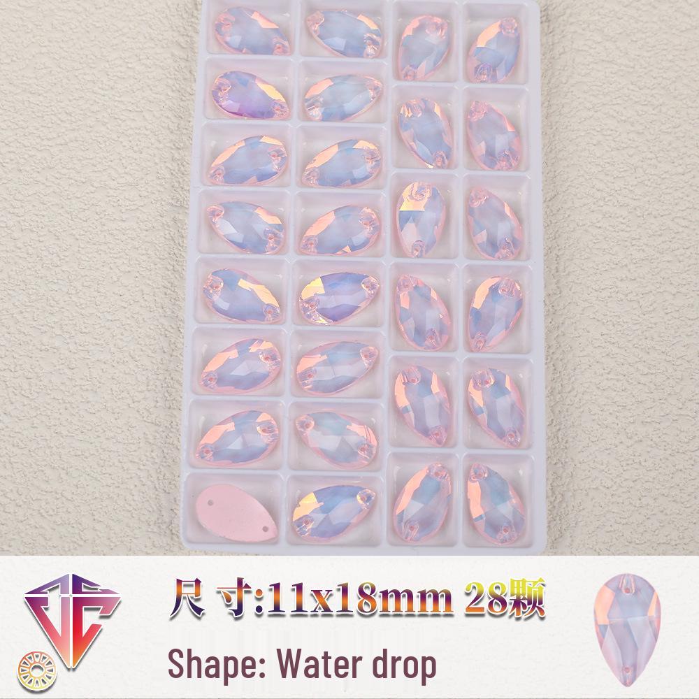 Флуоресцентные мокка каплевидные стразовые бусины - Ручная работа DIY Двухдырочные плоские аксессуары