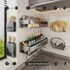 Kitchen Wall-Mounted Spice & Storage Rack Set