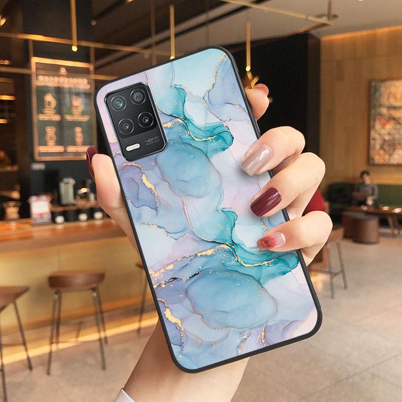 Чехол для телефона с синим мрамором для OPPO Realme 8 7 6 5 C3 C21 C20 C21Y C11 X50 X3 SuperZoom F19 A94 A74 A91 A53S A54 A15 A11