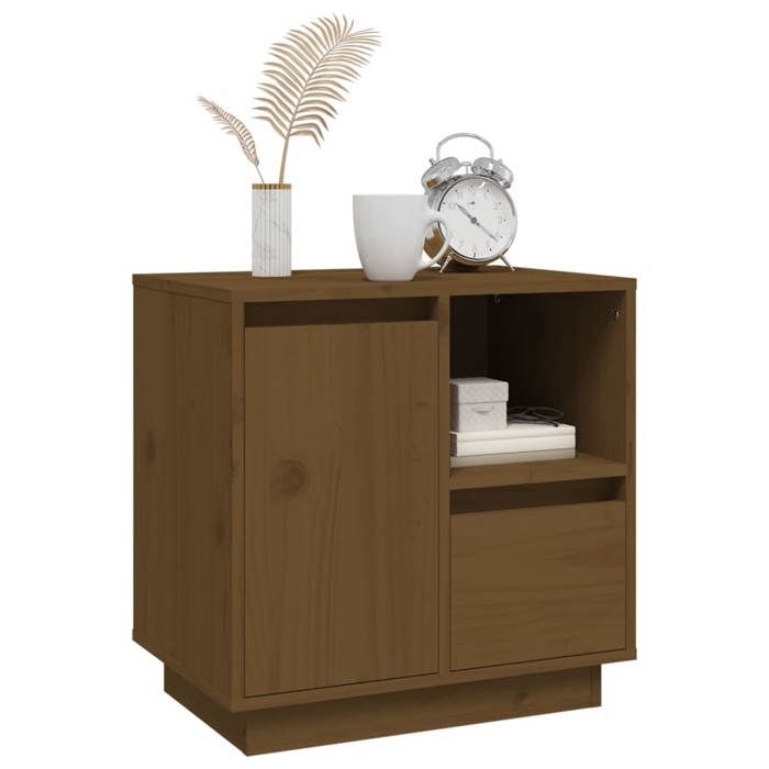 Maison Exclusive - Table de chevet Marron miel 50x34x50 cm Bois de pin massif