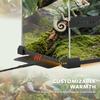Reptile Glass Terrarium With Stone Background Front Ventilation Escape Proof Knob Lock 30 X 30 X 30 Cm Black