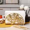 Золотые Роскошные Металлические Держатели для Салфеток Ажурный Дизайн Контейнер для Бумажных Полотенец Кухня
