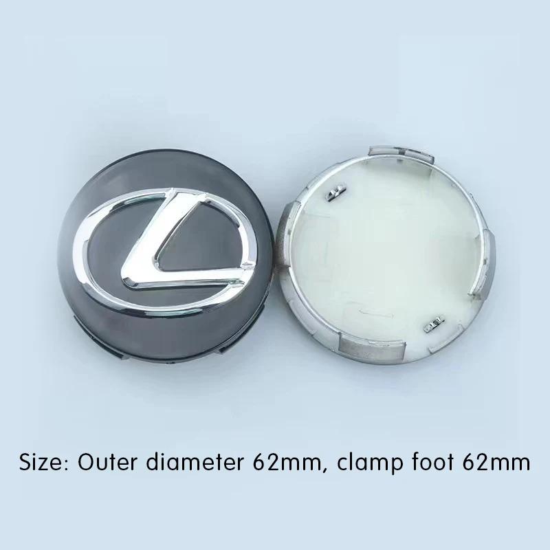 CBFBC1 4pcs 62mm Car Tyre Wheel Center Hub Cap Badge For Lexus GX470 CT200H IS300H IS200 IS250 RX350 RX GX460 NX200 GS430 GS ES RX300