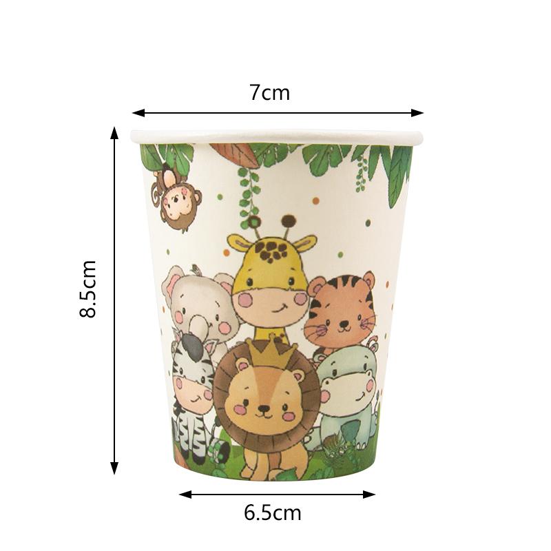 Tiger Lion Animal Pattern Disposable Tableware Set Safari Theme Party Decorations Boy Wild One First Birthday Party Supplies