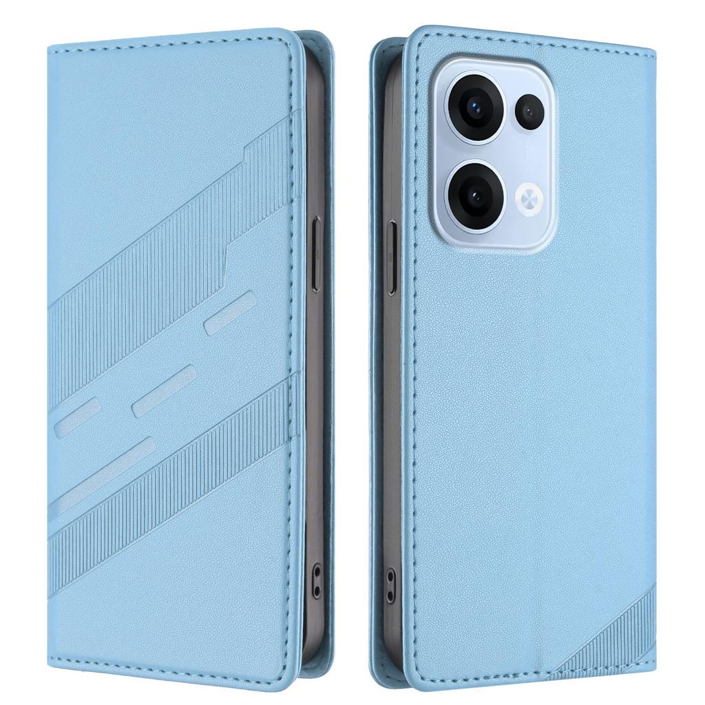 Для Oppo Reno13 5G (Глобальный) Чехлы для телефонов Панк-стиль Тисненый Кошелек Подставка Кожаная обложка