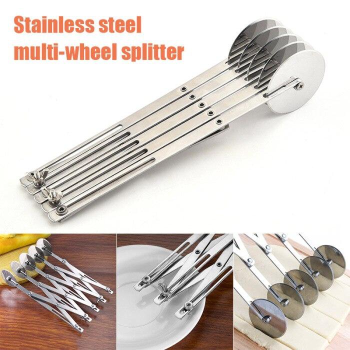 Ручной резак из нержавеющей стали, регулируемый инструмент для резки теста, пиццы, хлеба, DIY инструмент