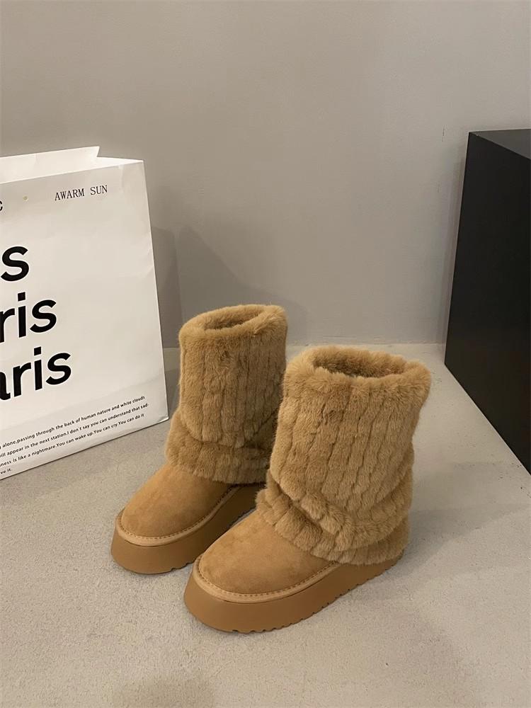 Зимние женские ботинки на платформе, сохраняющие тепло, ботинки длиной до середины голени, женские, на шнуровке, удобные, качественные, водонепроницаемые, Zapatos Mujer