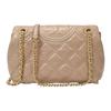 TORY BURCH Fleming soft lightweight woven chain diamond glazed soft leather shoulder crossbody bag large women's apricot 80577-238