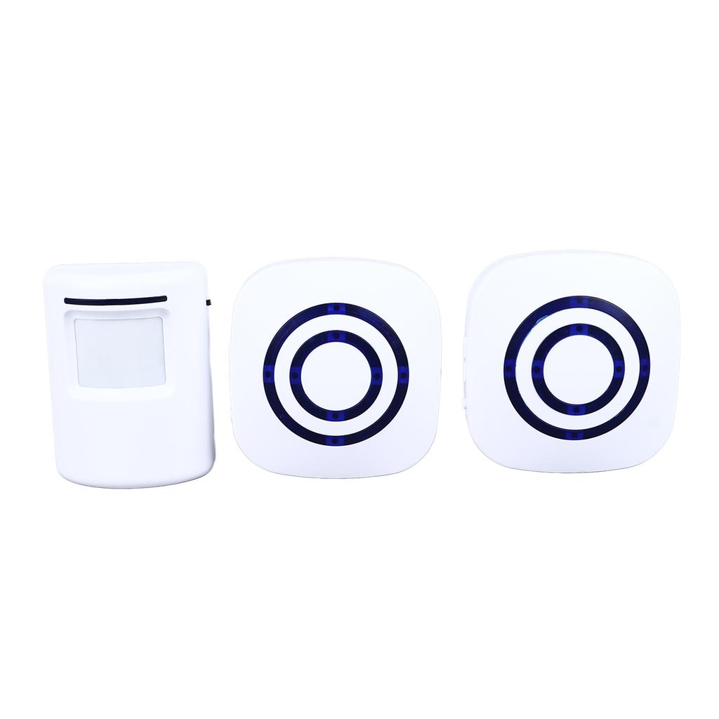 Infrared Sensor Doorbell Sensitive Wireless Store Entry Doorbell Alarm with 2 Receivers
