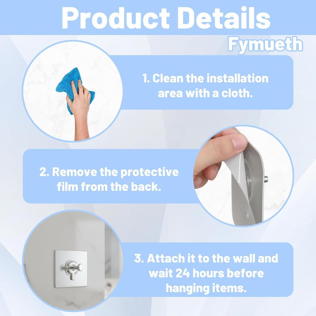 Command Hooks Picture Hanging, Wall Hangers Without Nails, Small Command Hooks, Clear for Pictures, 2.36 * 2.36 in, 20 Pack